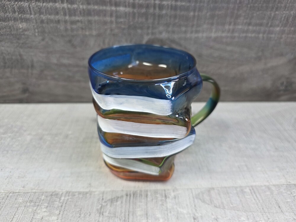 3D Book Stack Coffee Cup Creative Artistic Hand-painted Stacked Book Mug b45